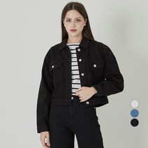 ELLE GIRL 세미크롭 베이직 데님 자켓