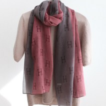 바비수 H 배색 투톤 스카프 선물케이스