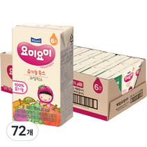 맘마밀요미요미 유기농 주스 125ml, 과일믹스, 72개