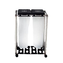 편리한 비닐교체식 하우스빈 재활용 분리수거함 기본형 2P, 블랙, 1개