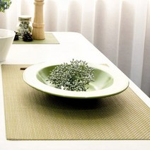 모리스벤암펠 멜로우스페이스 Green PVC 테이블 식탁 매트 TR-M12, 골드올리브그린 사각, 46.5 x 33.5 cm