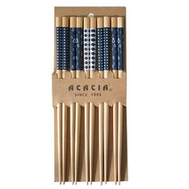 아카시아 나무젓가락 5P 세트, 블루, 1개, 젓가락 5벌