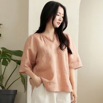비나인 여성용 셀진 린넨 블라우스