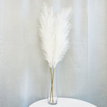 앙플랜트 조화 인테리어 대형 감성 핑크뮬리 110cm 2p, 크림