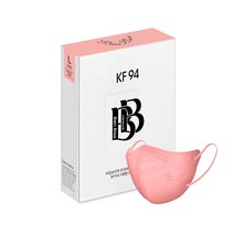 비앙브리제 프리미엄 방역용 마스크 성인용 KF94 대형, 10개입, 1개, 뮬리 핑크