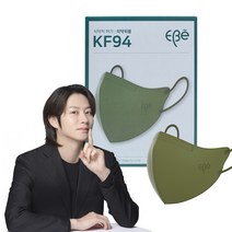 이비에 4중필터 새부리형 컬러 패션 마스크 대형 KF94, 10개입, 3개, 카키