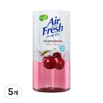 홈즈 에어후레쉬 크리스탈워터 블랙체리향 본품, 400ml, 5개, 과일/트로피칼향