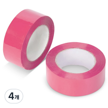아뜰라임 다양한 박스 포장 색상 컬러 테이프 4.5cm, 핑크, 4개