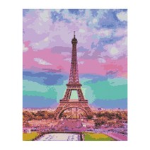 플레이어바웃 무지개 에펠탑 DIY 보석십자수 세트 40 x 50 cm, 혼합색상, 1세트