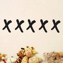 이니셜 스티커 5p 2세트, 진회색 x