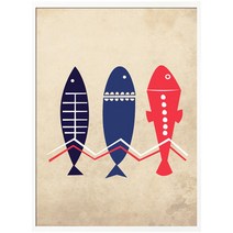 데일리봄 물고기친구들 액자, 화이트