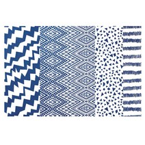 더블유 CM40수 트윌 이캇블루 원단150 x 360 cm, 1개