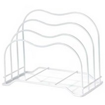 [천삼백케이] [아트와이어] 화이트 웨이브 도마쟁반 보관대