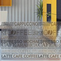 꾸밈 글라스 시트지, 카페메뉴타이포