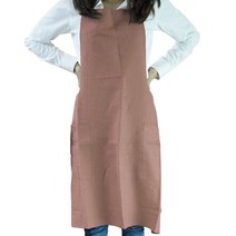 데베카 폴란드 린넨 에이프런 앞치마, 커피브라운, 1개