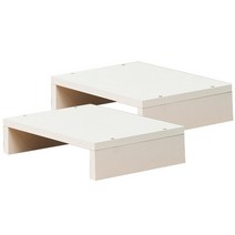 포메리트 듀얼 1단 모니터받침대 2개, 화이트