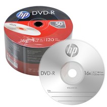HP DVD-R 공디스크 16x 4.7GB 50P 벌크 팩