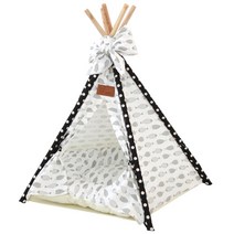 아하토이 런던 인디언텐트 + 방석, 그레이, 72 x 72 x 80 cm