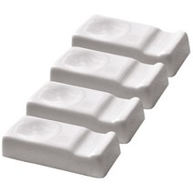 블럭마트 주방 도자기 수저받침 사각, 화이트, 4개입