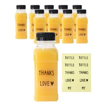 KJ 주스보틀 10p + 레터링스티커 1장, 혼합 색상, 200ml
