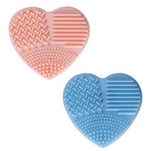 리버그린 하트 브러쉬 세척판, 블루, 피치, 2개입