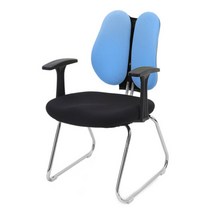 체어포커스 스쿨 AW-FM 팔걸이 고정의자 패브릭, 블루