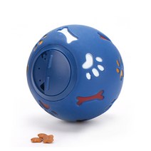 블럭마트 반려동물 자동 고무 볼 식기 7.5 cm, 블루, 1개