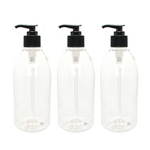 병도매닷컴 DP500 투명용기 + 디스펜서, 검정, 3개입