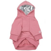 다솜 강아지옷 실버 후드 탑, pink