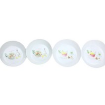 엘케이메이드 본차이나 가든파티 소찬기 2p + 중찬기 2p, 혼합 색상, 1세트