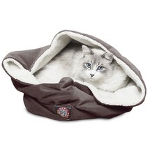 마제스틱펫 고양이 마이크로 벨벳 버로우 베드, 초콜렛