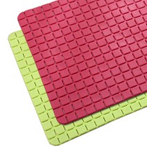 리버그린 심플 욕실매트, 그린, 레드, 2개입