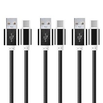 칼론 USB3.1 C타입 메탈 케이블 27cm KC-CC27, KC-CC27 (블랙), 3개입