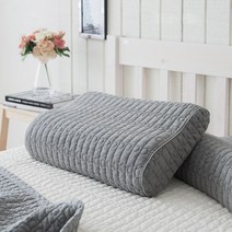 쉬즈홈 베이직 피그먼트 메모리폼 베개 속통포함, 그레이