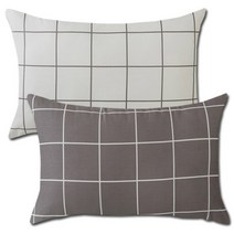 이코니하우스 세미카니발 베개커버 2p + 베개솜 2p, 화이트G, 그레이