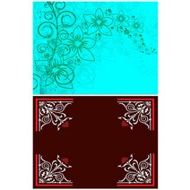 로엠디자인 실리콘 식탁매트 2p세트, 꽃향기(민트) + 카네이션4, 385 x 285 mm