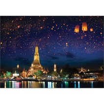 퍼즐코리아 끄라통 등이 만발한 방콕 직소퍼즐 3212, 2000피스, 혼합 색상, 2000피스