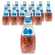 돌체리듬 바질씨드 드링크 블루베리맛, 290ml, 12개