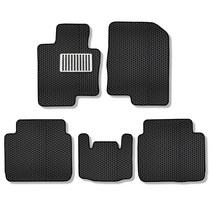 미소 이중 벌집 카매트 일반형 + 메탈 레이싱 발판 패드, 기아 K5 (LPG영업용) (뒷좌석 고리유) (2010년 ~ 2015년), 블랙