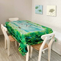이코디 기하학패턴 테이블 보, 네이처, 150 x 210 cm