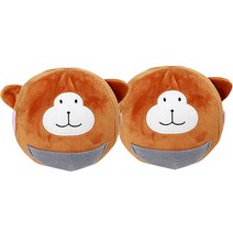 더플래 반려견 노즈워크 토이볼 50cm, 브라운(원숭이), 2개입