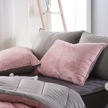 믹스앤매치 코난 양면 밍크터치 극세사 홑겹베개커버