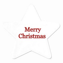 헬로우모리스 포장 데코스티커, 화이트별 성탄 Ver.2, 50개