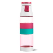 미르 실리콘 원터치 스포츠 물병 TB1506, 핑크, 650ml