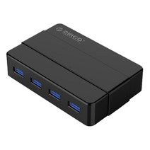오리코 4포트 USB 3.0 허브 H4928-U3, 블랙