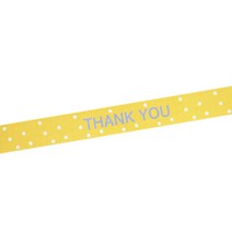 황씨네도시락 땡큐 땡땡이 띠지 스티커, 노랑, 90개입