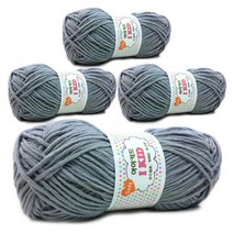 행복뜨기 아이키드 털 뜨개실 4p, 766 회색