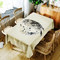 아울리빙 북유럽 스타일 방수 식탁보, H, 140 x 140 cm