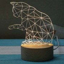 이츠라이프 3D LED 감성조명 고양이 대, 그루밍 고양이