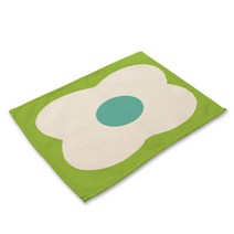 비케이 심플 플라워 식탁매트, 19, 가로 42cm x 세로 32cm